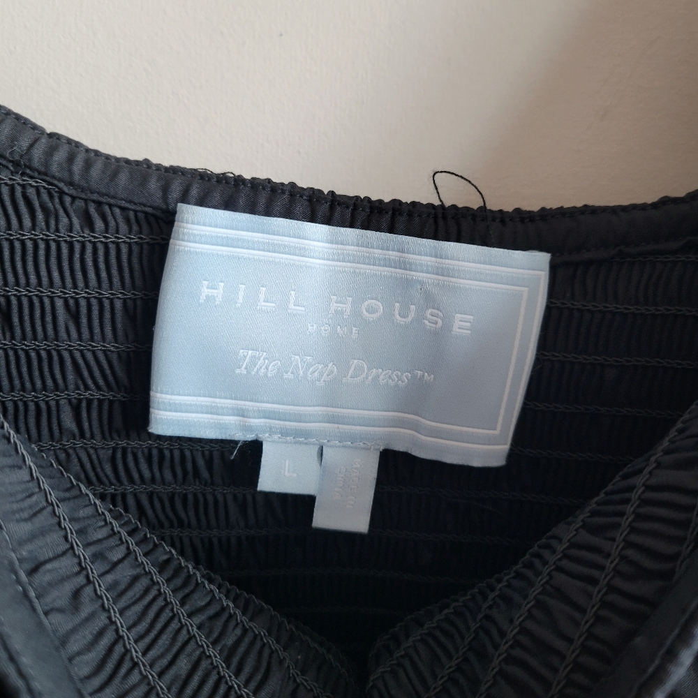 Hill House The Akilah Nap Dress Black Poplin - Picture 6 of 7